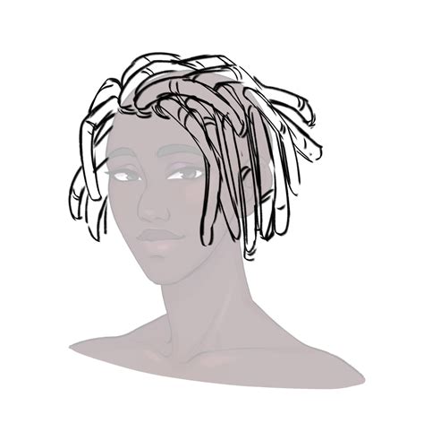 dreads drawing